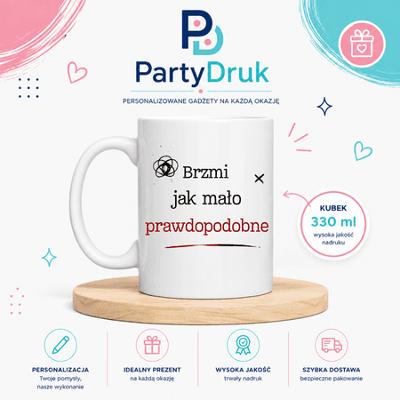 KUBEK PREZENT Z IMIENIEM PERSONALIZOWANY SMIESZNY BRZMI JAK IMIE URODZINY