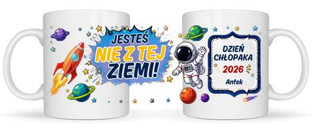 KUBEK DZIEŃ CHŁOPAKA PREZENT DLA CHŁOPAKA Z IMIENIEM PERSONALIZOWANY 330 ml