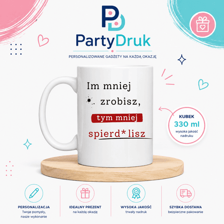 KUBEK PREZENT Z IMIENIEM PERSONALIZOWANY SMIESZNY ROBISZ IMIE URODZINY